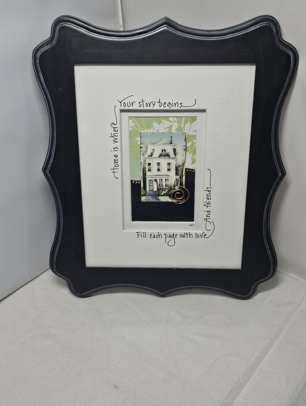 Julie Goodin Calligraphy & Mixed Media Art Artist Print Picture Home is Where... - Picture 2 of 6